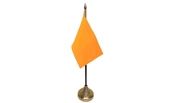 Plain Orange Table Flags